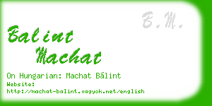 balint machat business card
