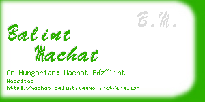 balint machat business card